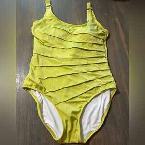 CALVIN KLEIN SIZE 16 Yellow - One-Piece Swimsuit NEW WOT Women’s - A Must See